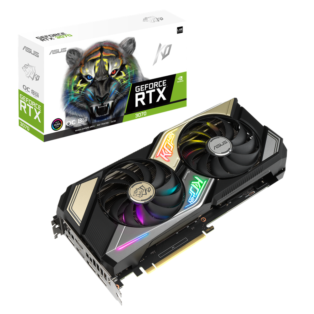 Asus NVIDIA KO-RTX3070-O8G-V2-GAMING Graphic Card 2 Fans