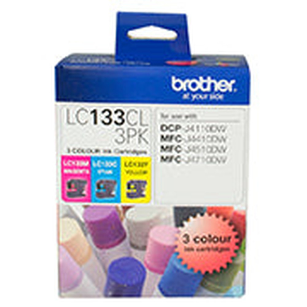 Brother LC133 COLOUR VALUE PACK 1XCYAN 1X MAGENTA 1X YELLOW