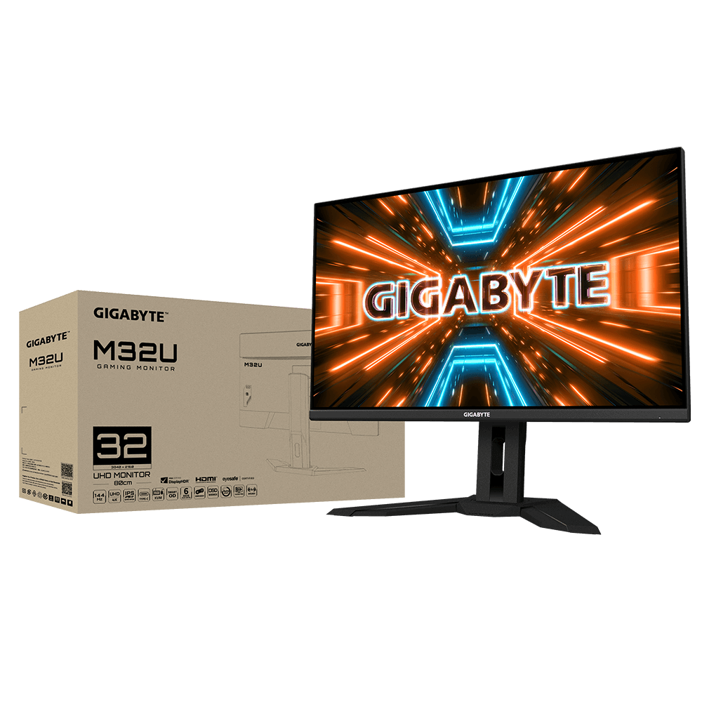 Gigabyte 31.5 SS IPS3840x2160 (UHD)1ms GTG/1ms MPRT144Hz HDR400 HDMI 2.1 x2/Display port 1.4/USB Type-C