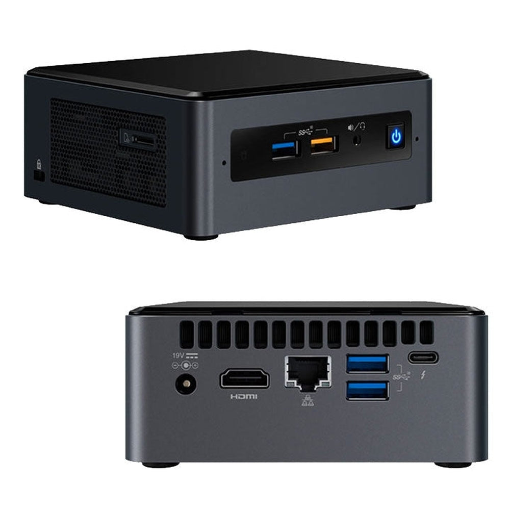 Intel NUC 7 Essential a mini PC with Windows 10 Intel Celeron 64GB eMMC 4GB DDR4 w/ no codec no cord single pack
