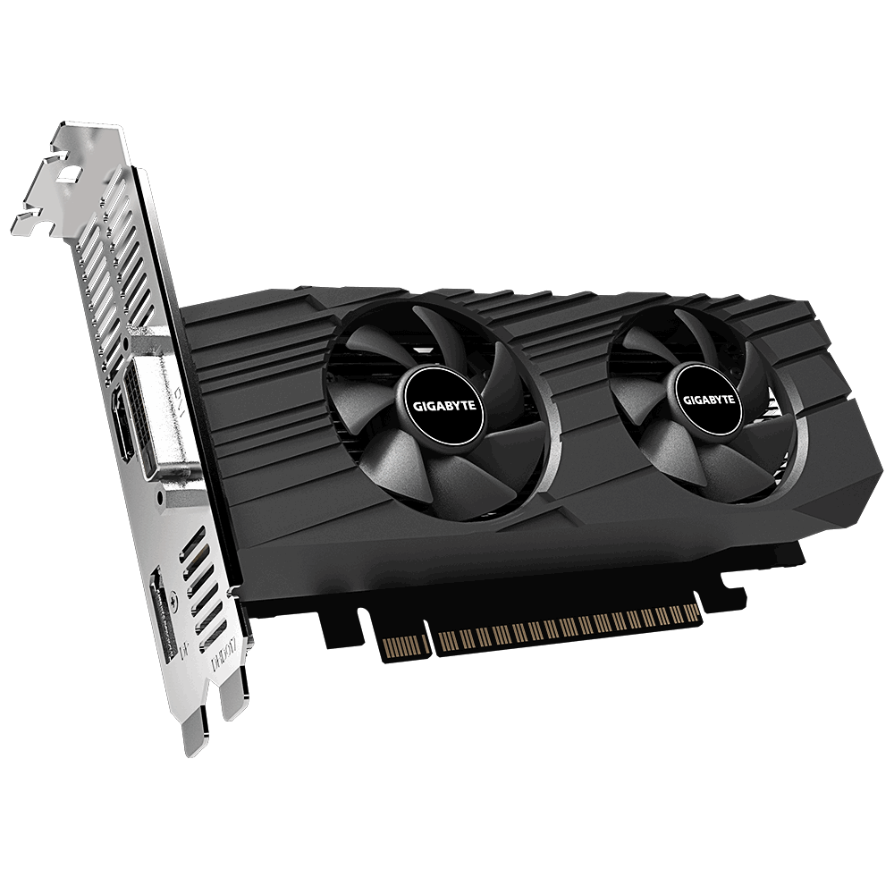 Gigabyte NVIDIA GTX 1650 Low Profile OC 1695MHz 4GB GDDR5 1xDP 1xHDMI 1x DVI ATX 2xFans 300W