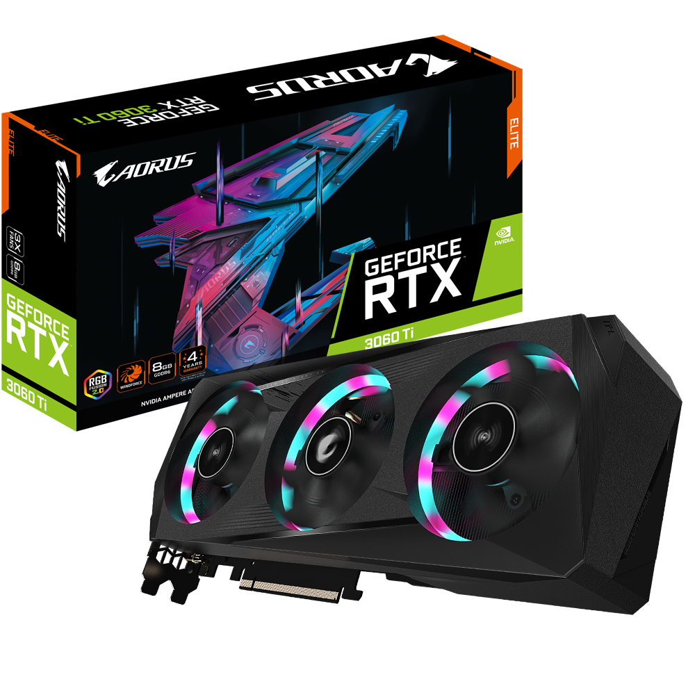Gigabyte AORUS Nvidia GeForce RTX™ 3060 Ti ELITE 8G (rev. 2.0)