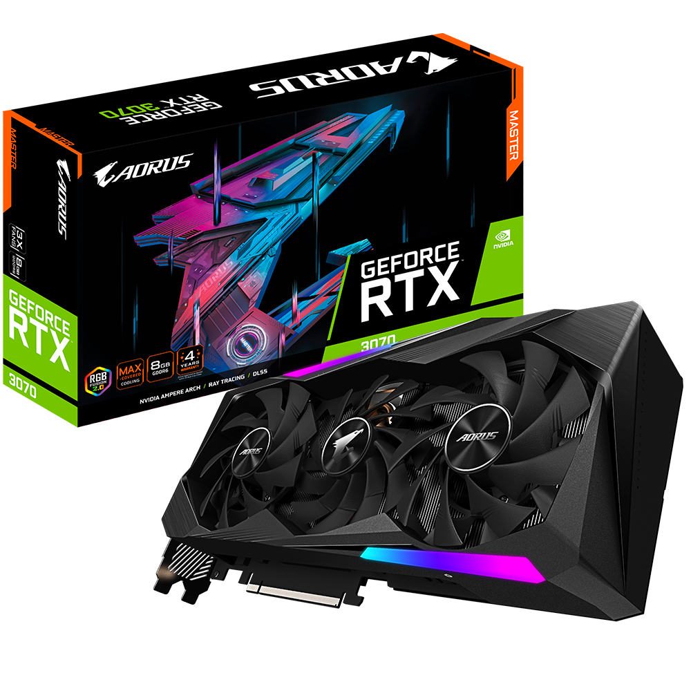 Gigabyte AORUS NVIDIA GeForce RTX™ 3070 MASTER 8G (rev. 2.0)