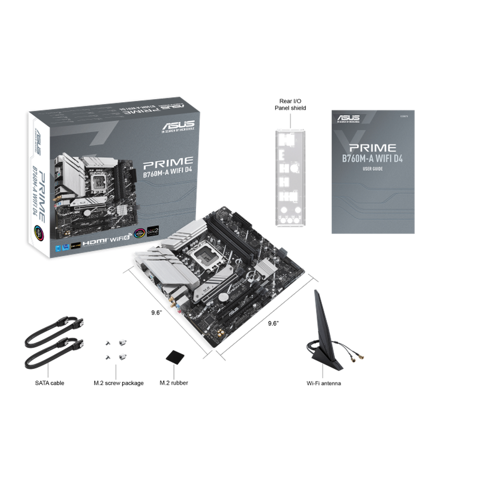 ASUS Intel B760 PRIME B760M-A WIFI D4-CSM Motherboard HDMI DisplayPort Ethernet