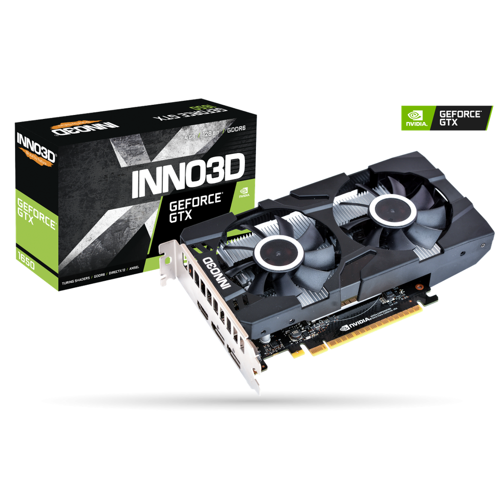 Inno3D NVIDIA GTX 1650 TWIN X2 OC 1710MHz 4GB GDDR6 2xDP 1xHDMI ATX 2xFans 300W