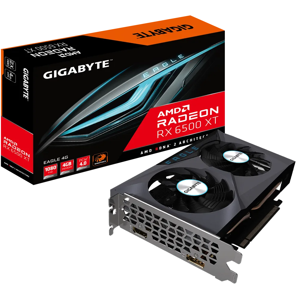 AMD Radeon RX 6500 XT GDDR6 DP 1 HDMI 1 C MHz M 18000 MHz