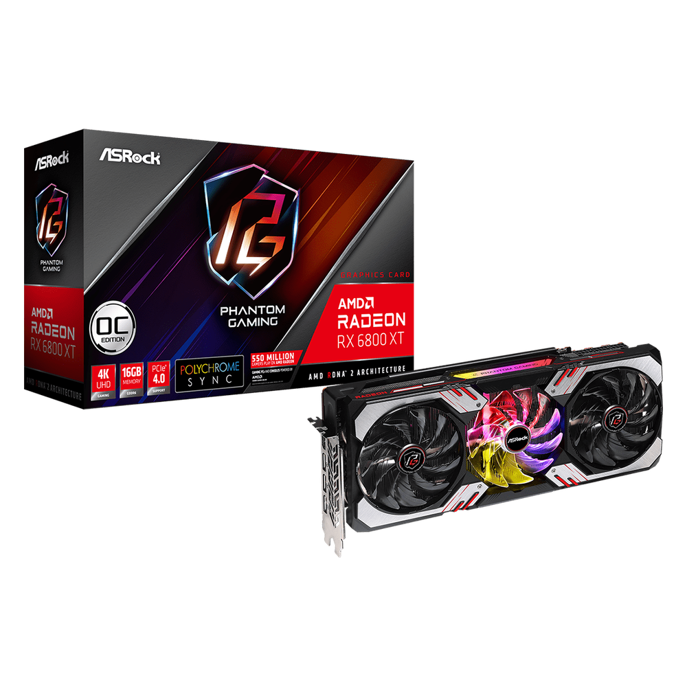 ASRock AMD Radeon RX 6800 XT Phantom Gaming D 16G OC