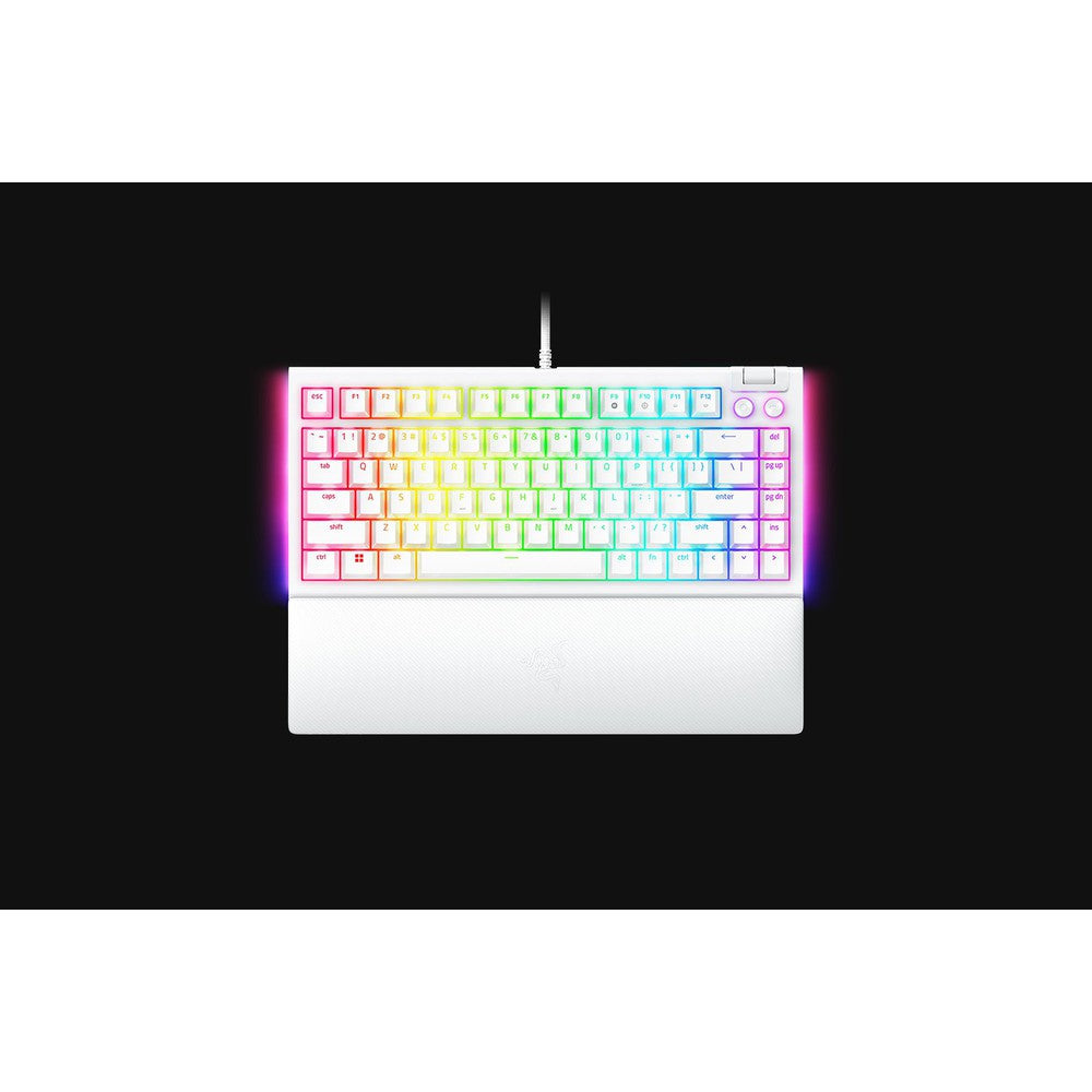 Razer BlackWidow V4 75%-Hot-swappable Mechanical Gaming Keyboard-White Edition-US Layout-World Packaging