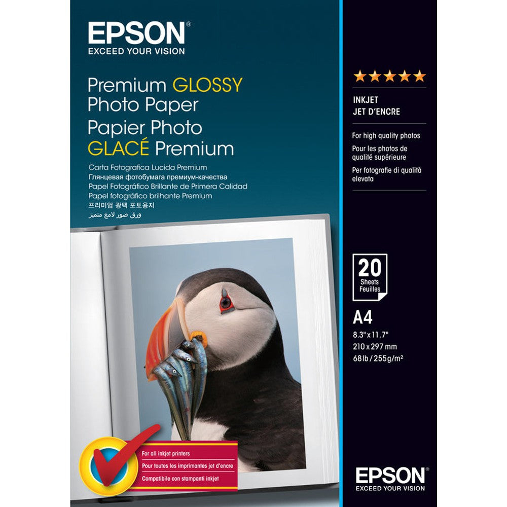 Epson Premium Glossy Photo Paper A4 20 Sheet