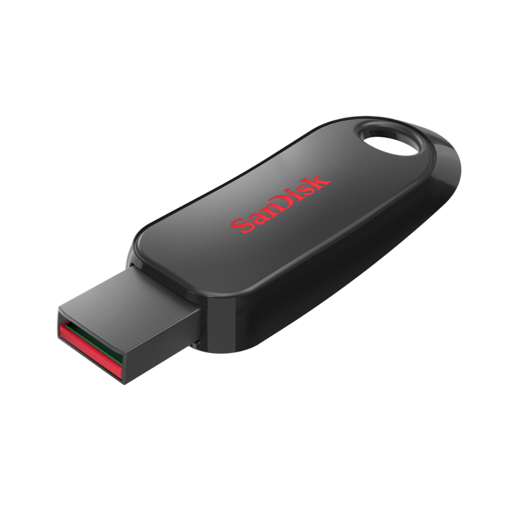 SanDisk Cruzer Snap USB Flash Drive CZ62 32GB USB2.0 Black Retractable Design 5Y
