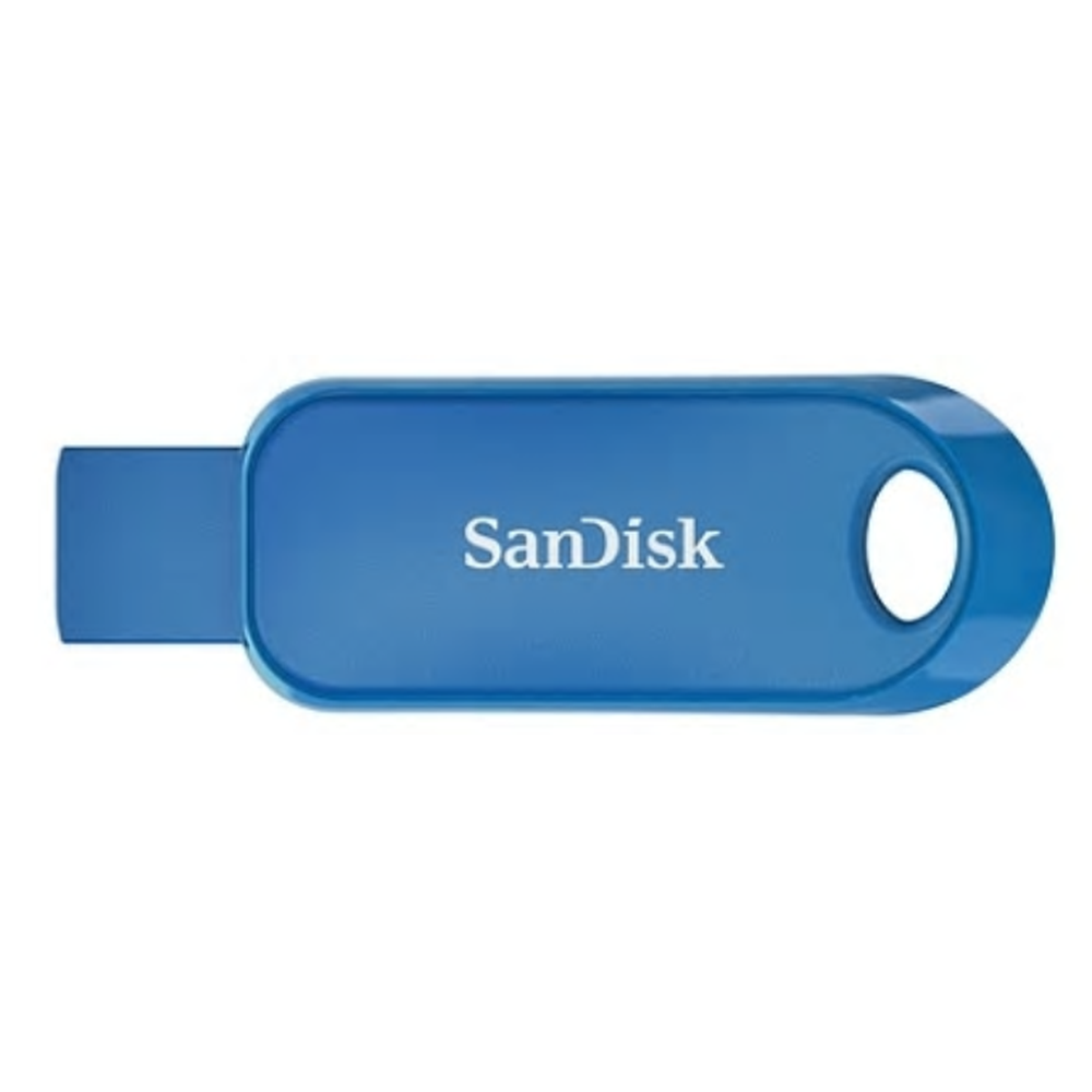 SanDisk Cruzer Snap USB Flash Drive CZ62 32GB USB2.0 Blue Retractable Design 5Y