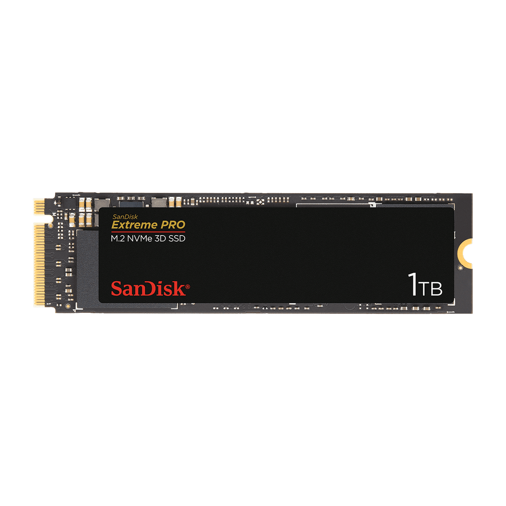 SanDisk SSD Extreme PRO 1TB M.2 2280 NVMe 3D Seq. Read 3400MB/s Seq. Write 2800MB/s 5 Years