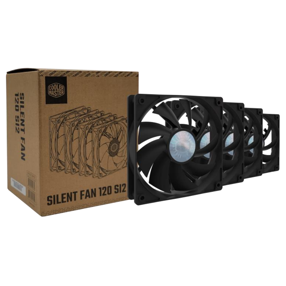 Cooler Master 120mm Silent Fan 4x Fan Pack