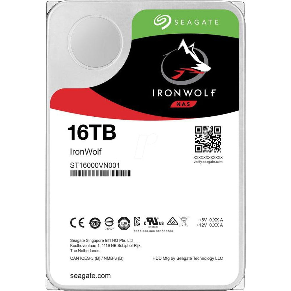 Seagate IronWolf NAS HDD 3.5" 16TB SATA 7200RPM 256MB CACHE NO ENCRYPTION S