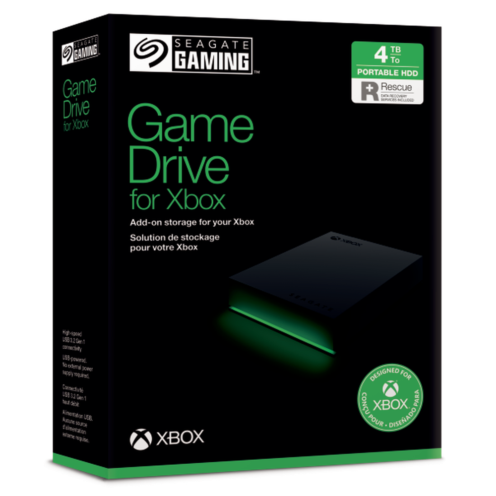 Seagate 4TB Xbox Game Drive BLACK