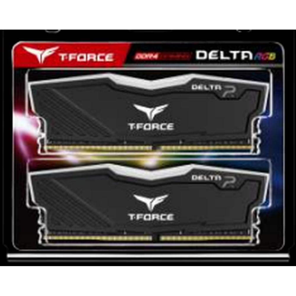 Team T-FORCE Delta RGB Series DRAM 16GB (2x8GB) DDR4 3600MHz 1.35V Black Heatspreader