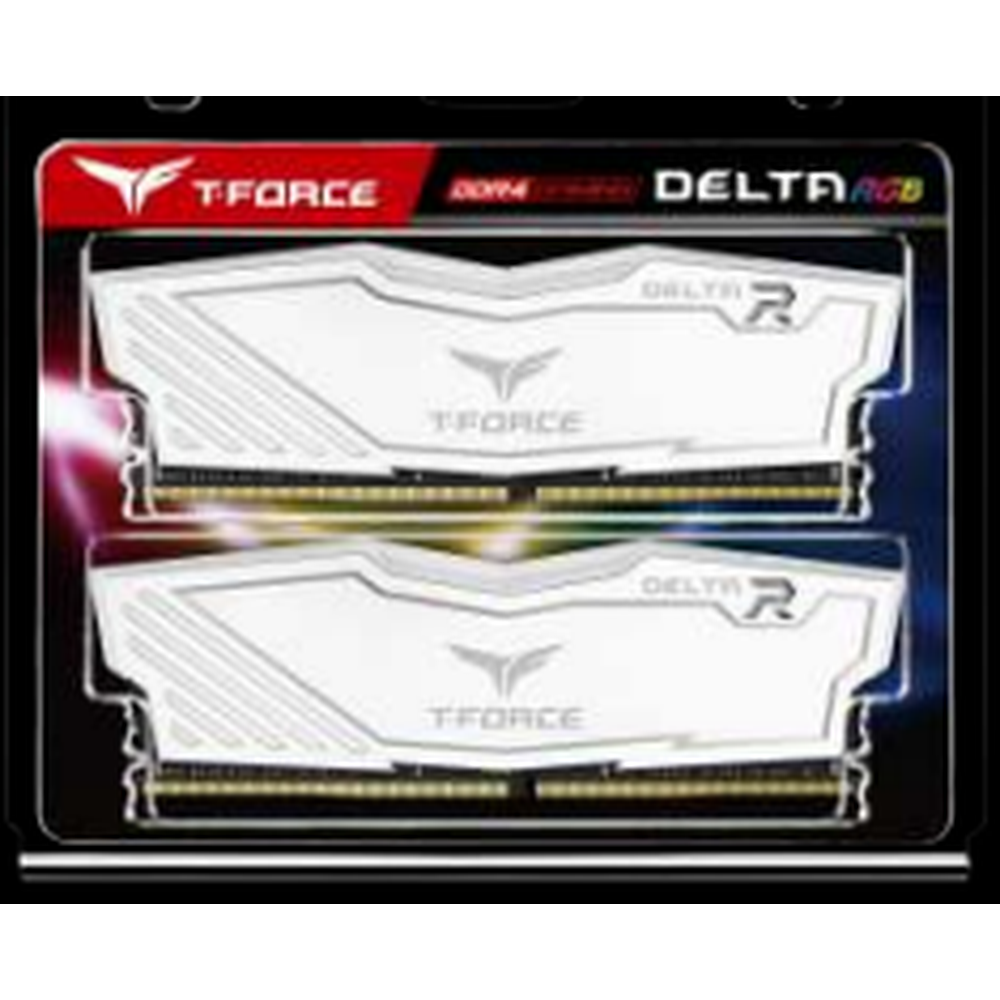 Team T-FORCE Delta RGB Series DRAM 32GB (2x16GB) DDR4 3600MHz 1.35V White Heatspreader