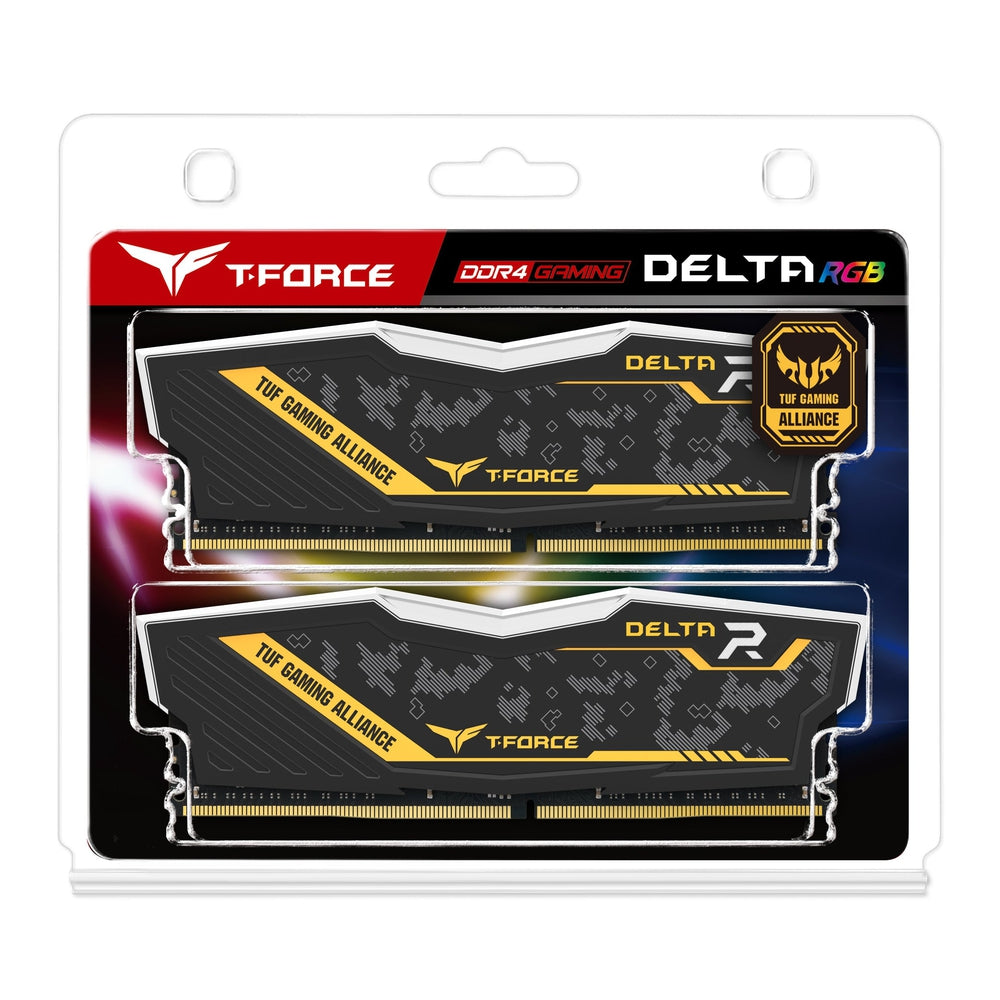 Team T-FORCE Asus Alliance Series DRAM 16GB (2x8GB) DIMM 3200MHz Black Heatspreader with RGB LED