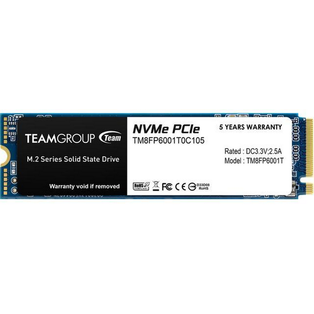 Team TEAMGROUP MP33 1TB M.2 2280 PCIe 3.0 NVMe 1.3 Read: up to 1800MB/s (220k IOPS) Write: up to 1500MB/s (200k IPOS) 5 Years