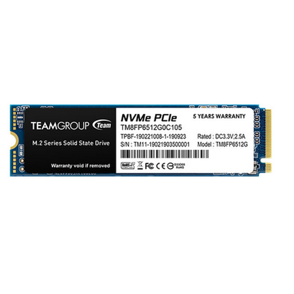 Team TEAMGROUP MP33 512GB M.2 2280 PCIe 3.0 NVMe 1.3 Read: up to 1700MB/s (220k IOPS) Write: up to 1400MB/s (200k IPOS) 5 Years