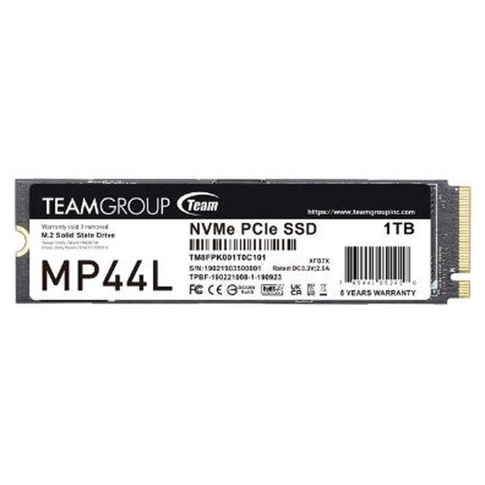 TEAMGROUP MP44L 1TB SLC Cache NVMe 1.4 PCIe Gen 4x4 M.2 2280 Laptop&Desktop SSD (R/W Speed up to 5000/4500MB/s)