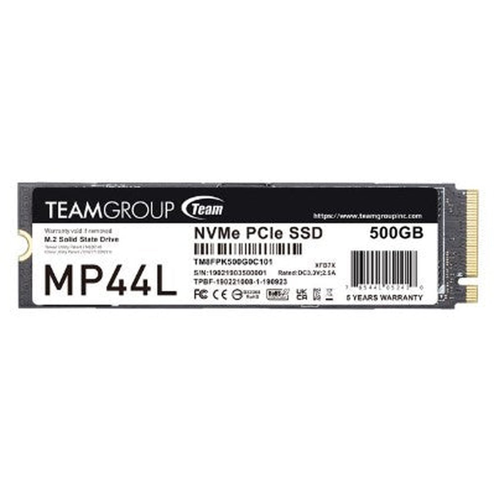 TEAMGROUP MP44L 500GB SLC Cache NVMe 1.4 PCIe Gen 4x4 M.2 2280 Laptop&Desktop SSD (R/W Speed up to 5000/3700MB/s)