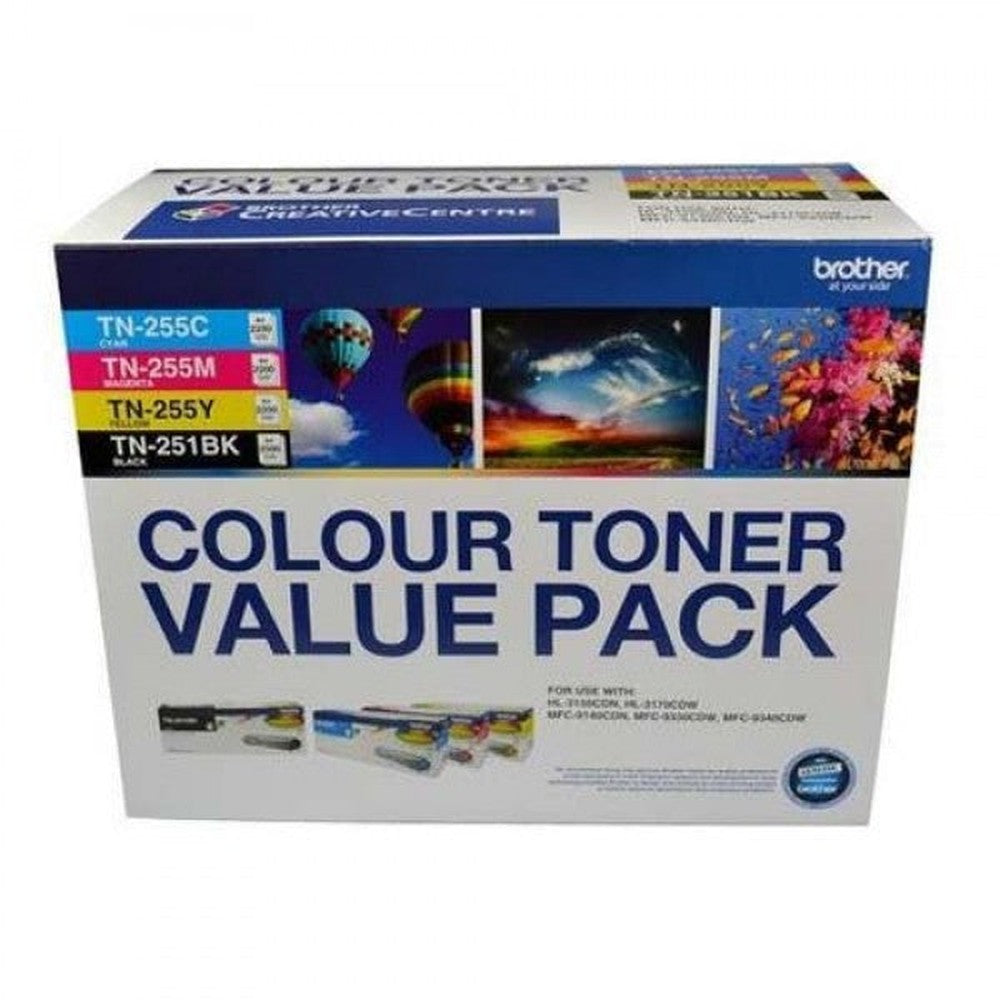 Brother TN-251BK & TN-255 Colour Toner Value Pack V2(N8AE00003)