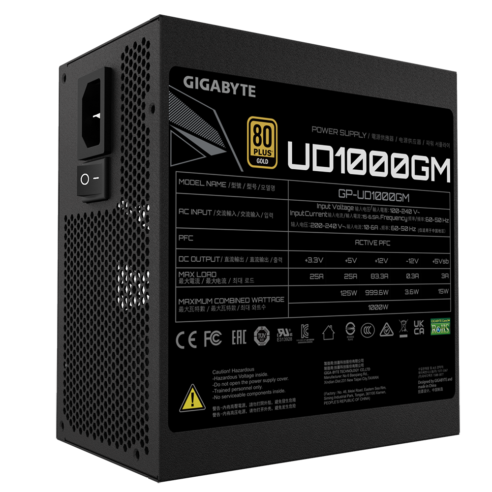Power supply80 PLUS Gold certified120mm Smart (HYB) Fan single +12V railOVP/OPP/SCP/UVP/OCP/OTP protection 10 Y
