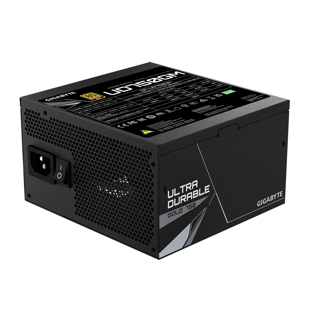 Gigabyte P750GM Fully Modular 80+ GOLD Power Supply 4 Pin Peripheral x 3 + 4-Pin floppy x 1 : 500mm+120mm+120mm+150mm *1