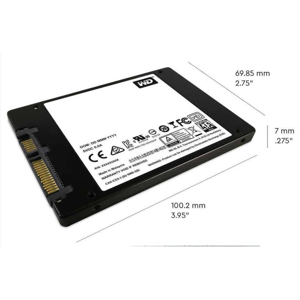 Western Digital WD Blue 3D NAND SSD 2.5 Form Factor SATA Interface 2TB CSSD Platform 5Yr