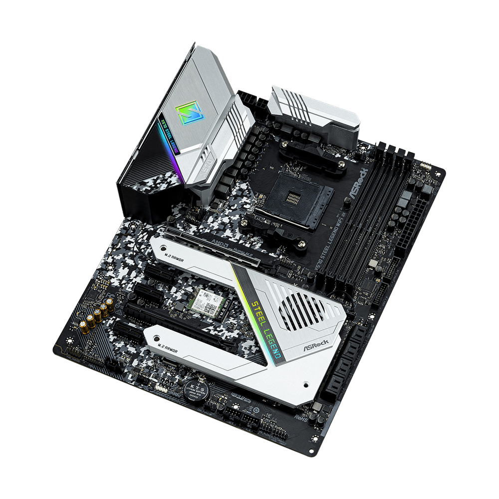 ASRock AMD X570; 4 DDR4; 2 PCIe 4.0 x16 3 PCIe 4.0 x1; 8 SATA3 Hyper M.2 (PCIe Gen4 x4 & SATA3) Hyper M.2 (PCIe Gen4 x4); 2 USB 3.2 Gen2  10 USB 3.2 Gen1
