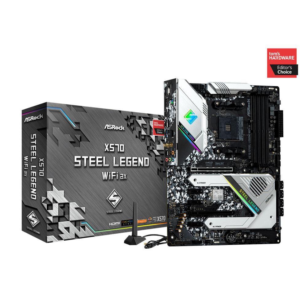 ASRock AMD X570; 4 DDR4; 2 PCIe 4.0 x16 3 PCIe 4.0 x1; 8 SATA3 Hyper M.2 (PCIe Gen4 x4 & SATA3) Hyper M.2 (PCIe Gen4 x4); 2 USB 3.2 Gen2  10 USB 3.2 Gen1