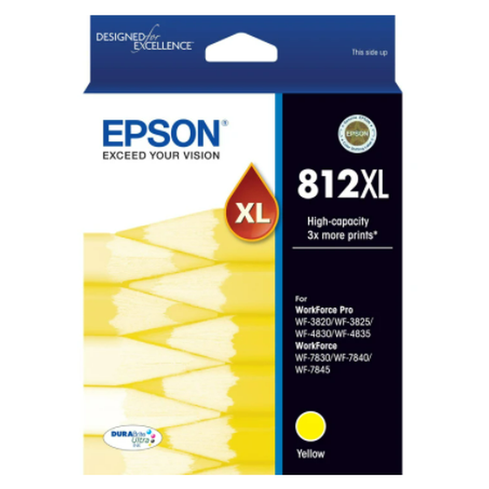 Epson 812XL - High Capacity DURABrite Ultra - Yellow Ink Cartridge
