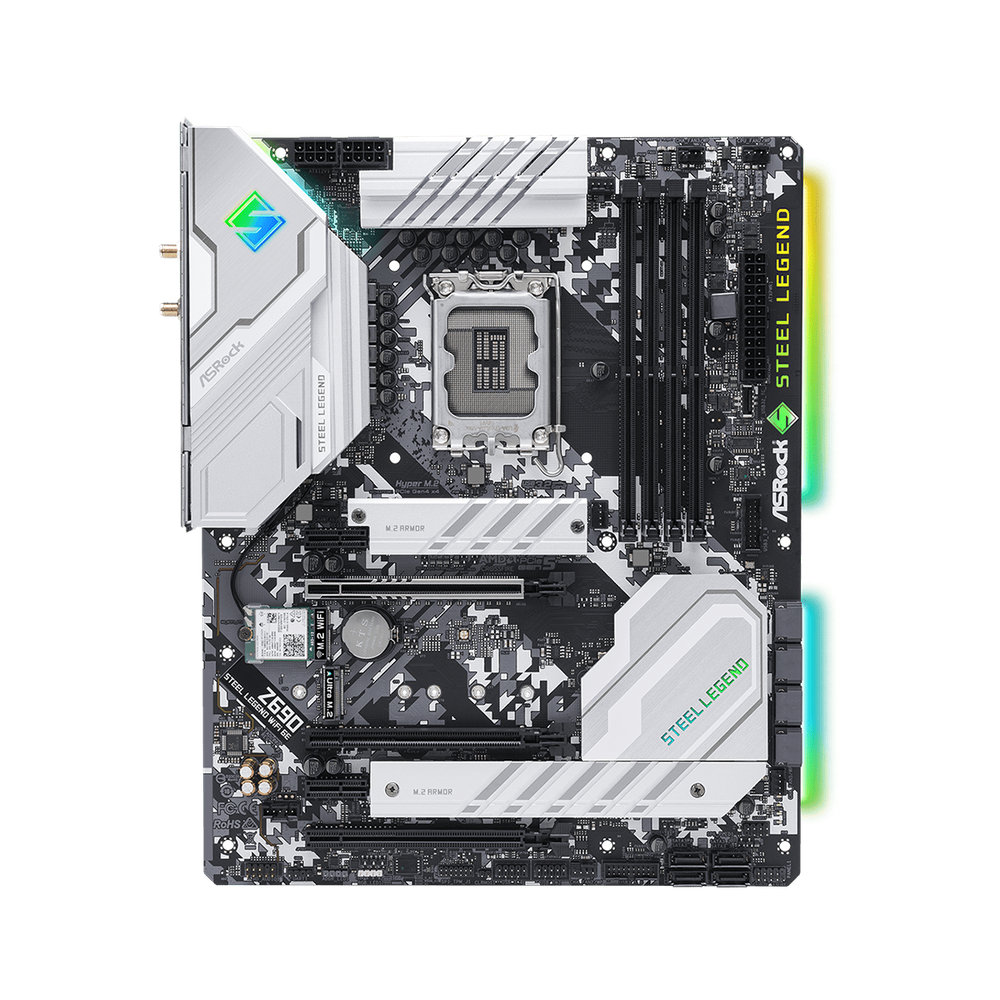INTEL Z690 Support Intel 12th Gen CPU(LGA 1700) 4 x DDR4 1 x PCIe5.0 3x M.2 2.5G LAN 802.11AX+Bluetooth